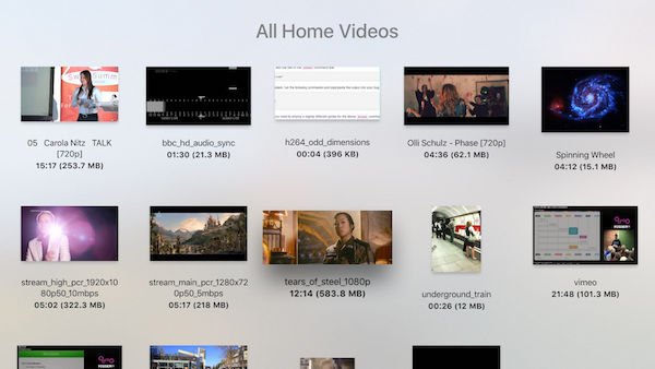 VLC Application Apple TV Interface