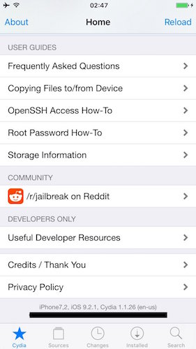 iOS 9.2.1 Beta Jailbreak Cydia