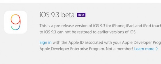 iOS 9.3 Beta