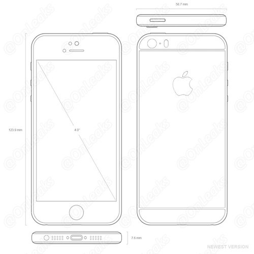 iPhone 5se Schema Dimensions 2
