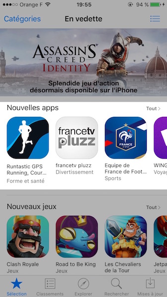 App Store Nouvelles Applications