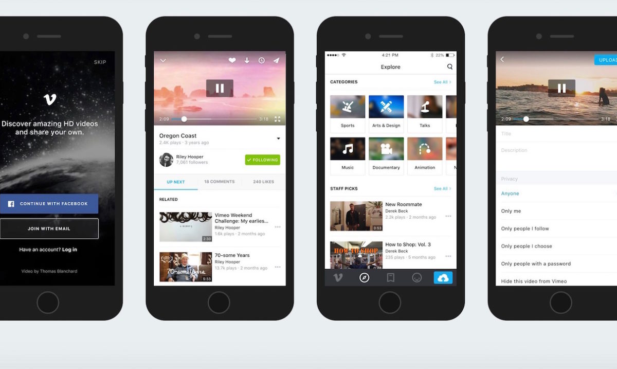 Mettre A Jour Une Appli Sur Iphone Vimeo se met à jour sur iOS : nouveau design, support de l'iPad Pro