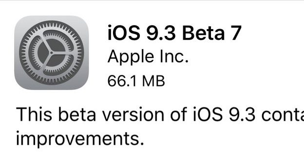iOS 9.3 Beta 7