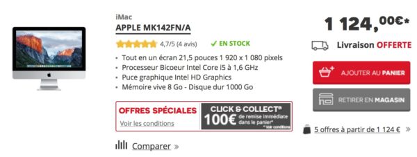 Bon Plan Darty iMac 100 Euros Offerts