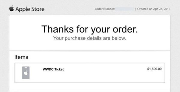 WWDC 2016 Ticket