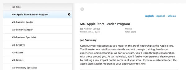 Apple Store Mexique Offres Emploi