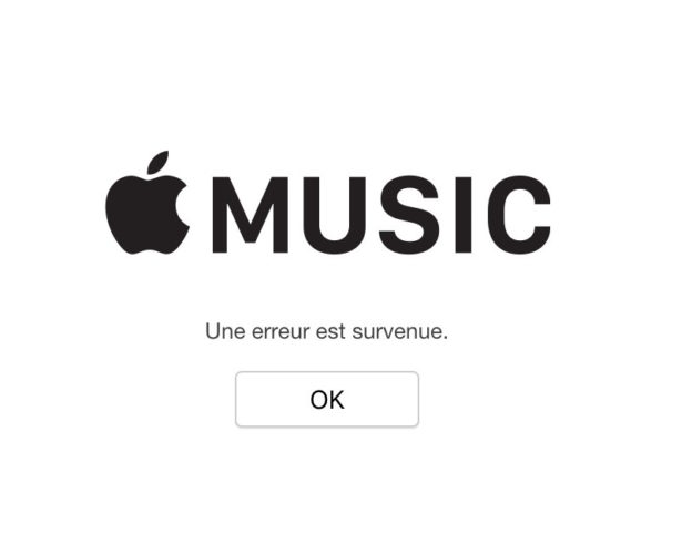 Panne Erreur Apple Music