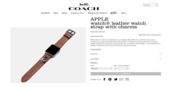 Site Coach Bracelet Apple Watch