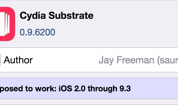 Cydia Substrate Support iOS 9.3.3