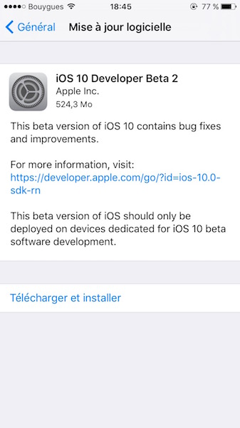 iOS 10 Beta 2 Disponible