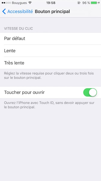 iOS 10 Beta 3 Toucher pour Ouvrir