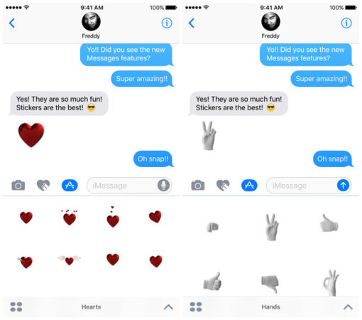 iOS 10 Pack Autocollants Animes Apple Messages 2