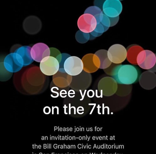 Invitation Keynote iPhone 7 7 Septembre
