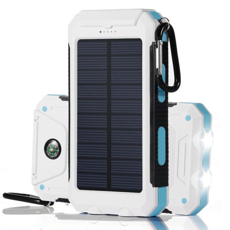 [Terminé] Batterie externe étanche 10 000mAh avec chargeur solaire et lampes LED à 13,67