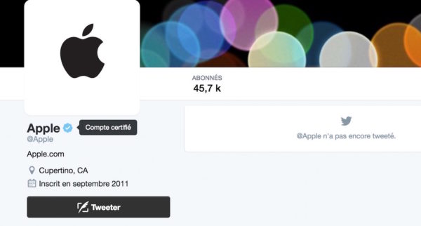 Apple Compte Twitter Officiel