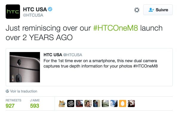 Tweet HTC Moque iPhone 7 Plus