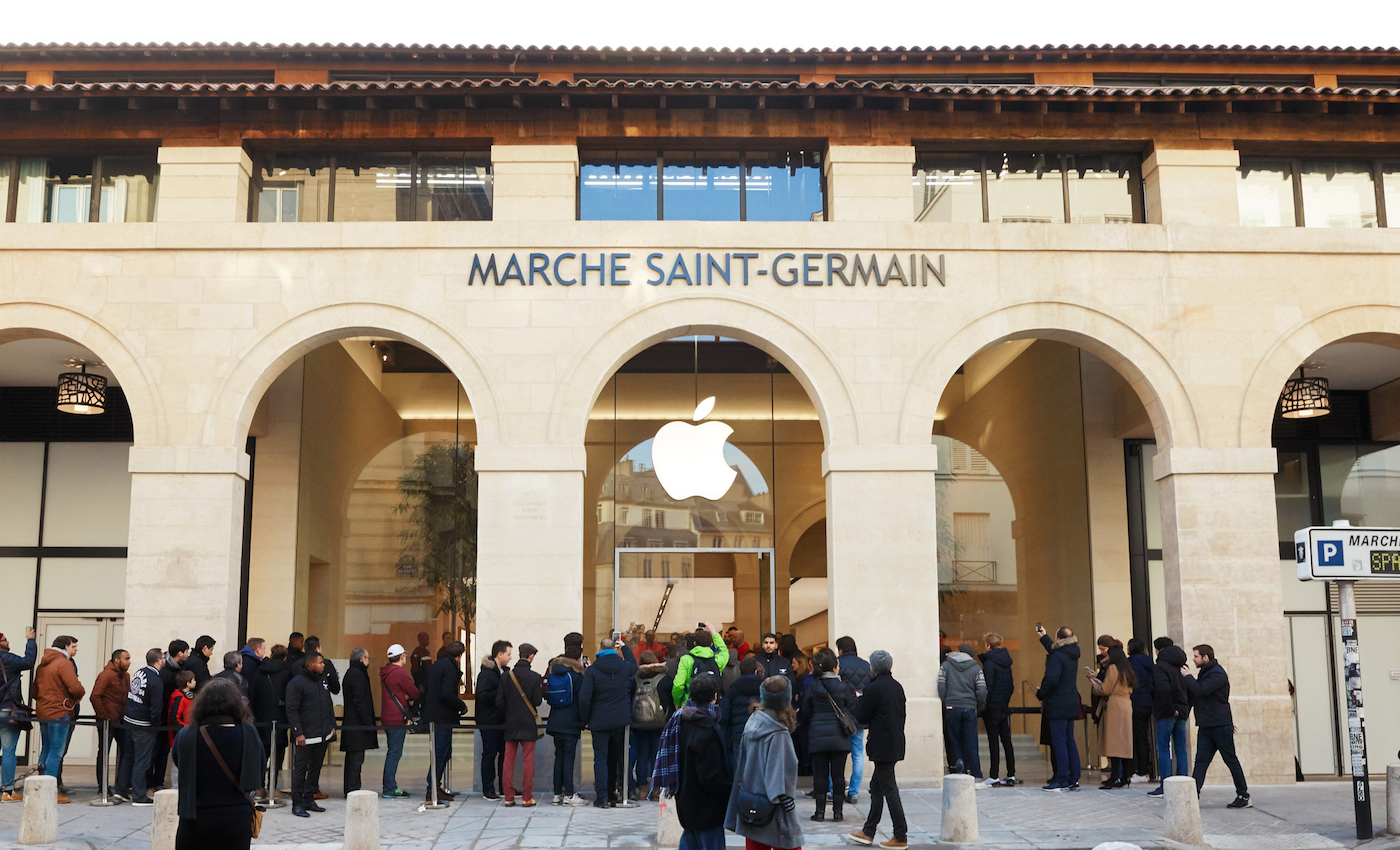 Apple Store Marché Saint Germain plusieurs photos de l'ouverture
