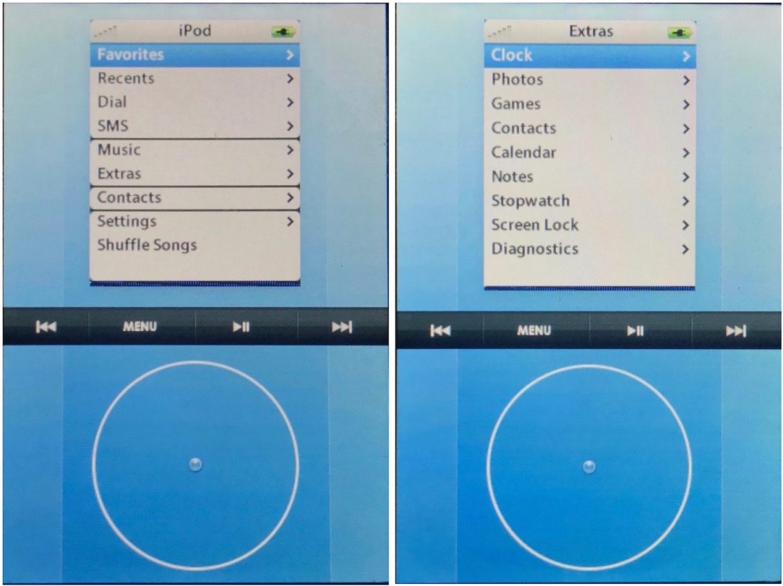 ipod molette cliquable