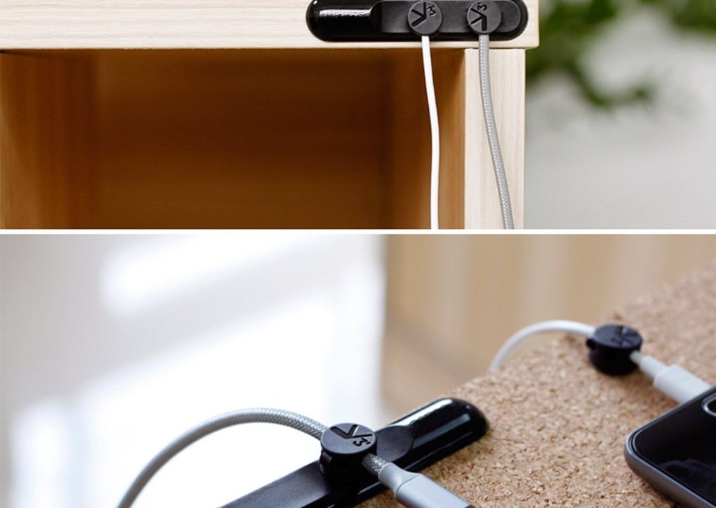 Clips De Support De Câbles, 3 Tailles Différentes En Silicone, Autocollants, Pour Câble De Chargement USB, Câble D'alimentation, Câble De Souris, Câble PC, Bureau, Maison, Noir/gris