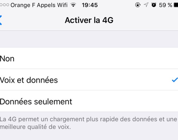 iOS 10 Orange VoLTE