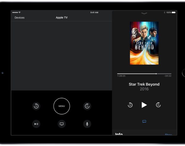 Apple TV Remote Application iPad
