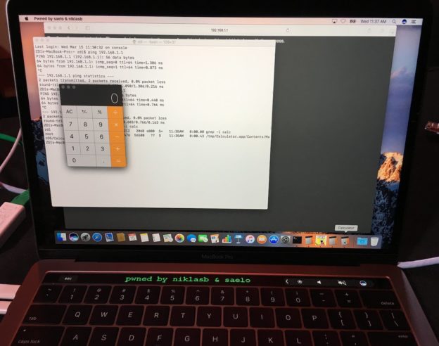 MacBook Pro Touch Bar Hack Pwn2Own