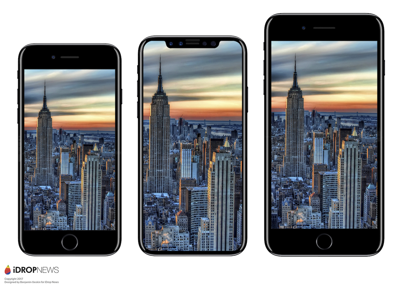 écran Iphone Flou En Haut à Gauche La maquette de l'iPhone 8 est comparée à l'iPhone 7 et au Galaxy S8