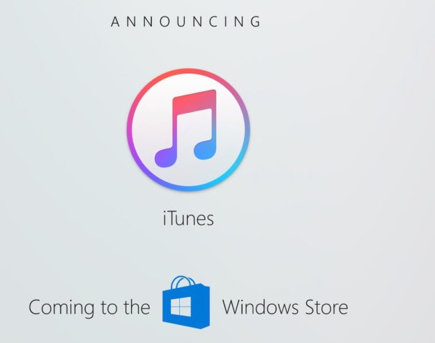 iTunes Annonce Windows Store