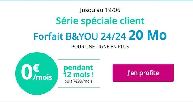 Forfait Gratuit Bouygues Telecom Promo Juin 2017