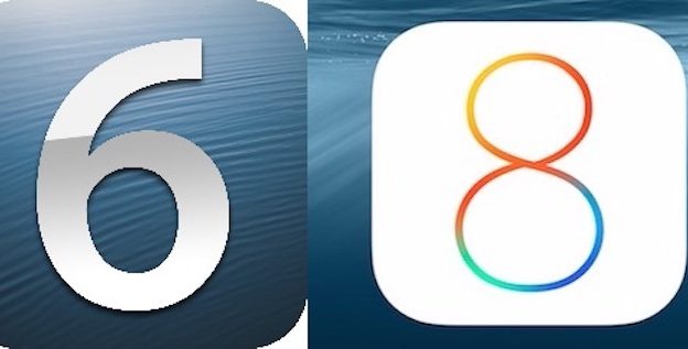 iOS 6 iOS 8 Logos