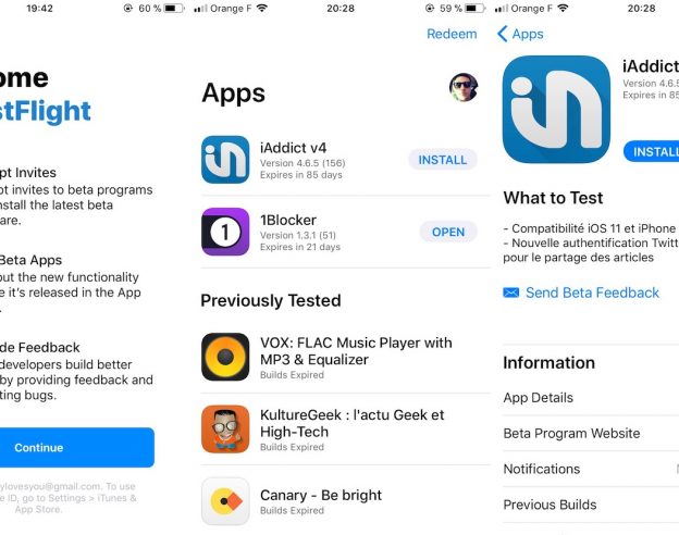 TestFlight 2.0 Application iPhone