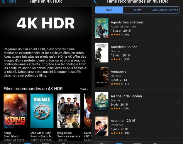 iTunes Store Films 4K HDR