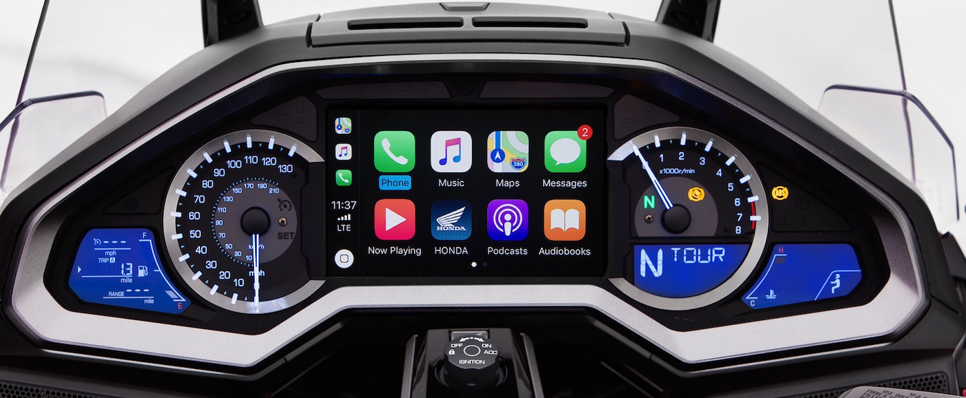 La première moto avec CarPlay d'Apple intégré est annoncée et vient de  Honda 