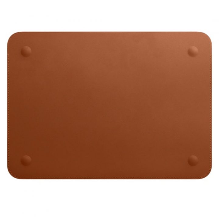 Housse En Cuir Et Feutre Pour MacBook Pro 13 Pouces – Pochette Marron Clair Artisanale
