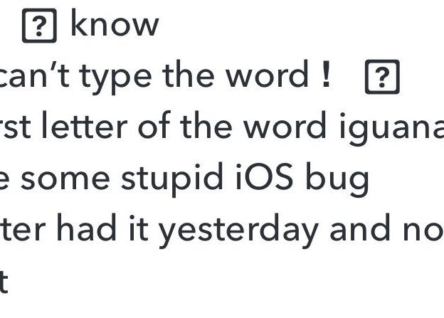 Bug iOS 11.1 Lettre I