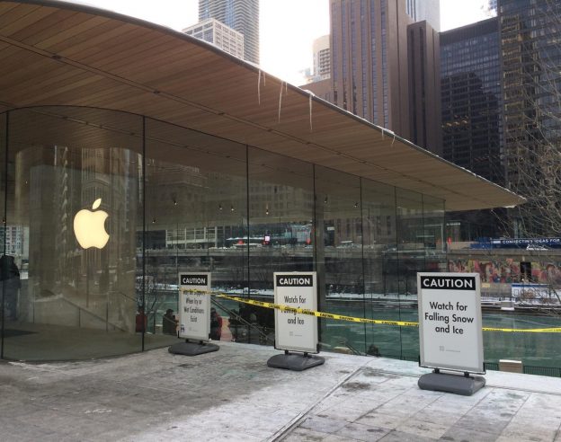 Apple Store Chicago Neige
