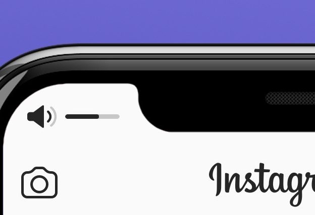 iPhone X Indicateur Volume Instagram