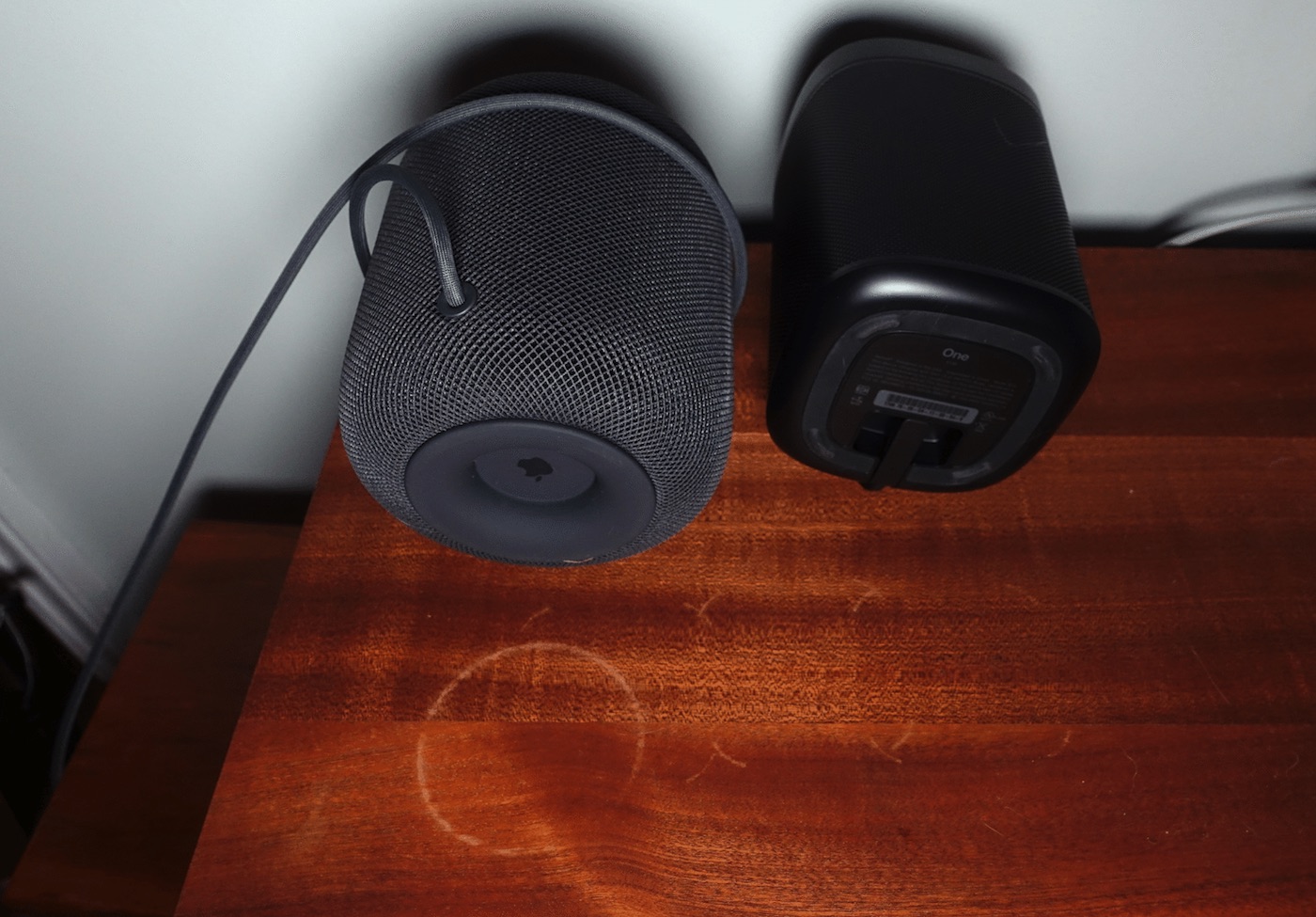 HomePod vs Sonos One Traces Blanches