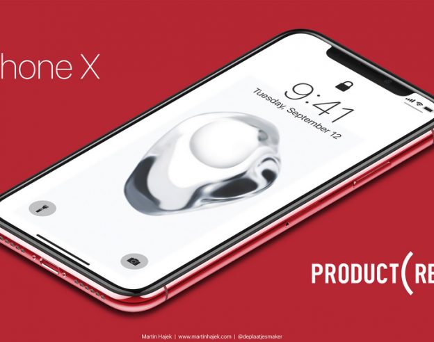 Concept iPhone X Rouge