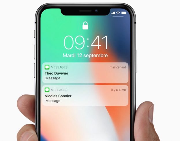 iPhone X Notifications Cachees