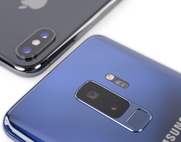 iPhone X vs Galaxy S9 Plus Arriere