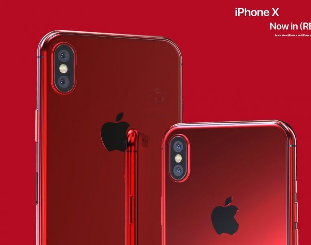 Concept iPhone X Rouge