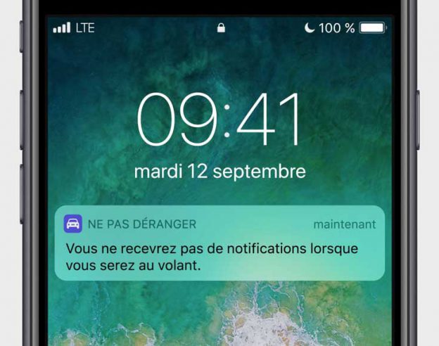Ne pas déranger en voiture iOS 11