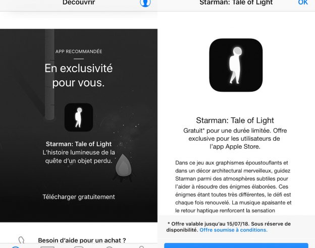 Starman Jeu Offert Application Apple Store