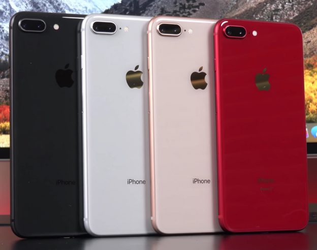 iPhone 8 Plus Arriere Rouge Or Argent Gris