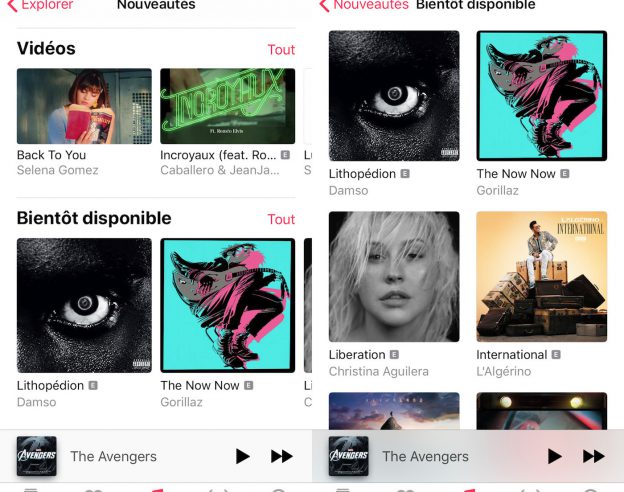 Apple Music Albums Bientot Disponibles iPhone