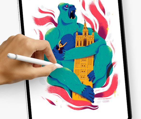 Concept iPad Pro Bordures Fines Pencil
