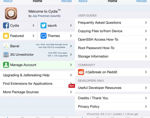 Cydia Jailbreak iOS 11.3.1 iPhone X