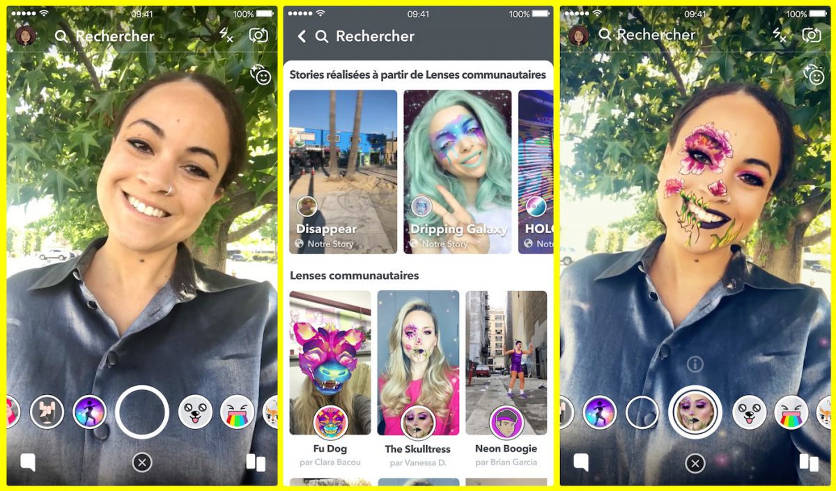 Snapchat Lens Explorer Filtres Communauté