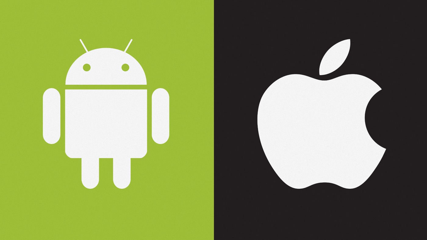 Android vs Apple Logos
